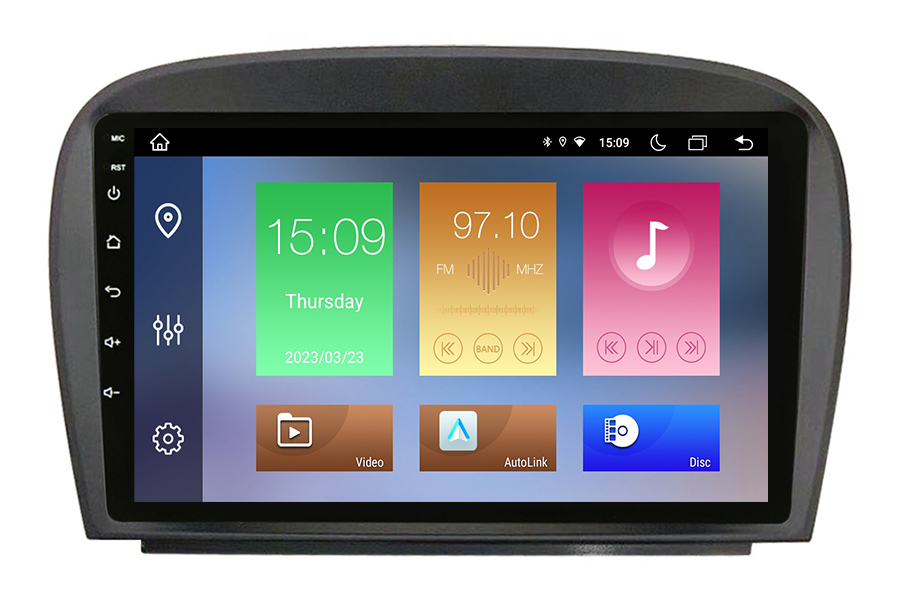 Mercedes-Benz SL Class R230 2005-2012 aftermarket Radio Upgrade touch screen with wireless Apple carplay backup camera 